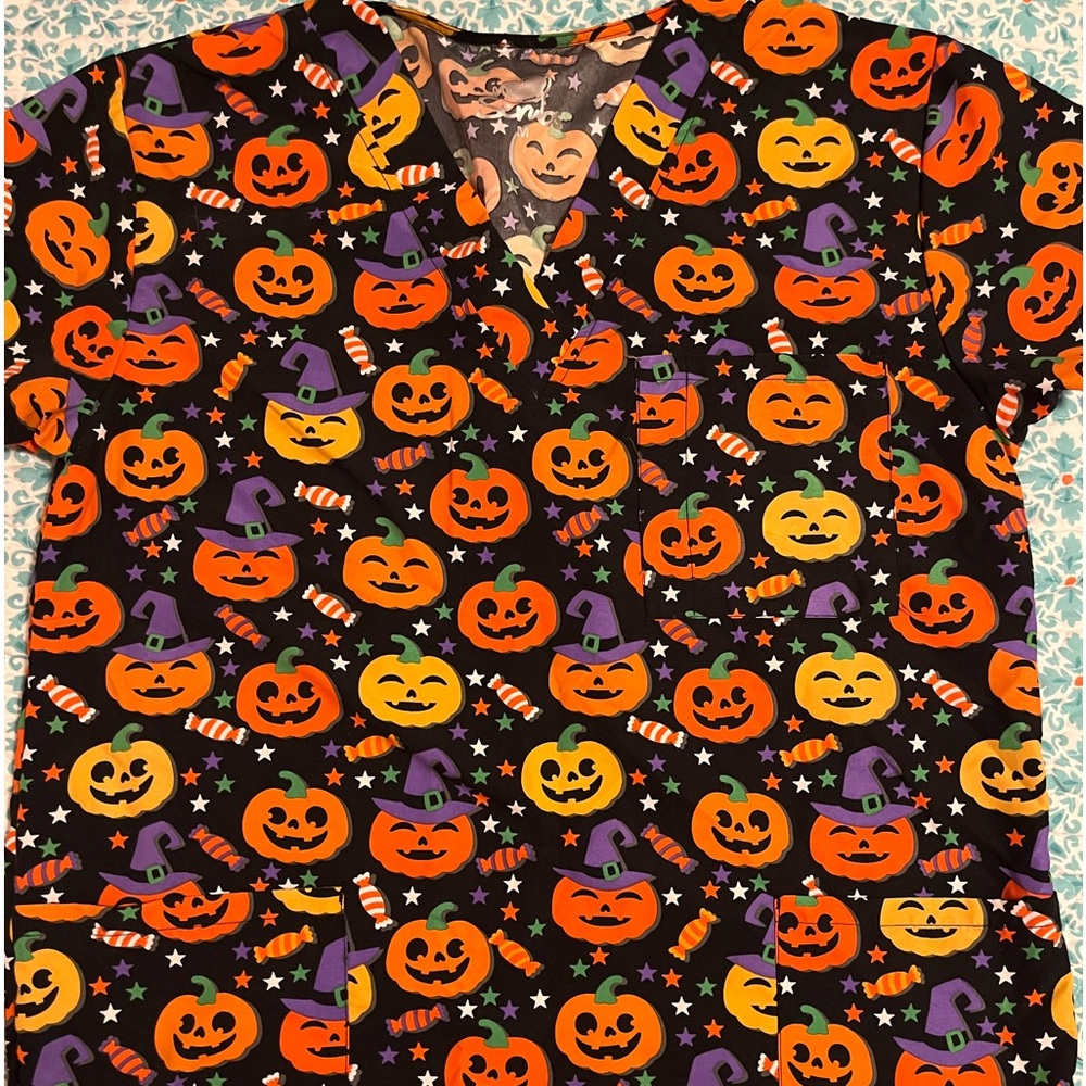 Scrub Top - Halloween Theme